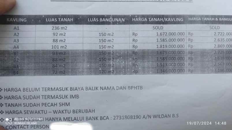 dijual tanah jl raya condet kramat jati