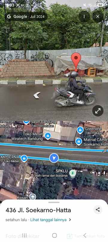 dijual tanah jl soekarno hatta