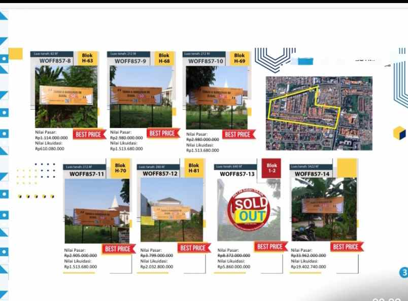 dijual tanah kav lelang jawa timur surabaya