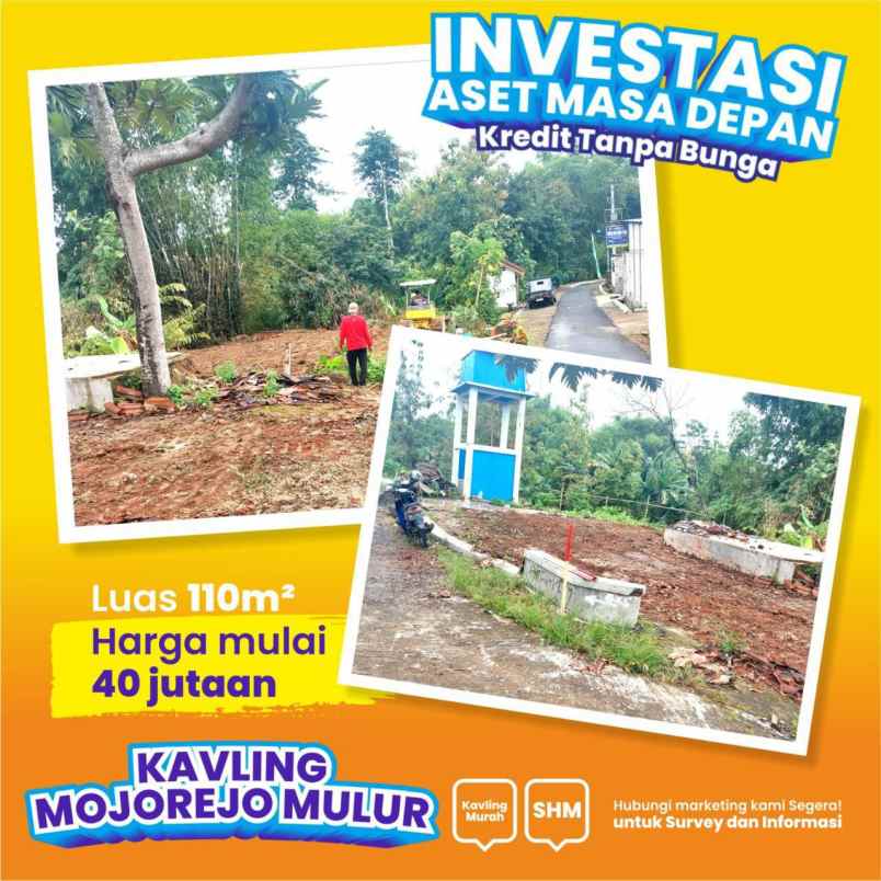 dijual tanah mojorejo mulur bendosari