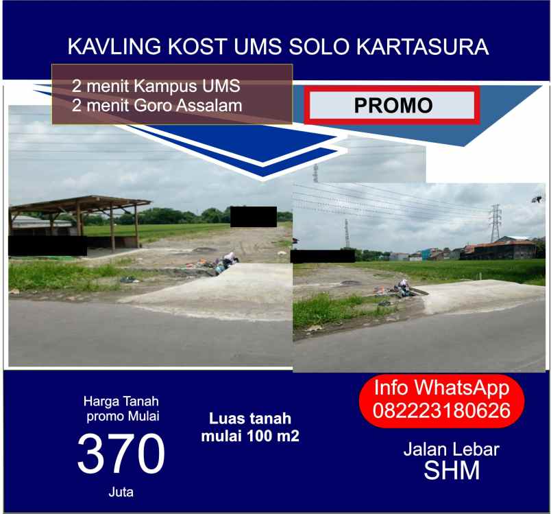 dijual tanah pabelan kartasura