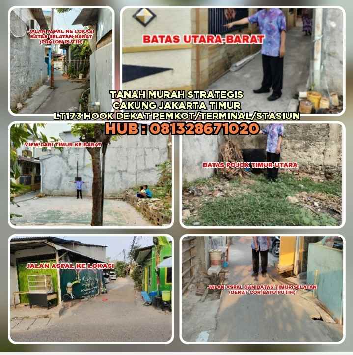 dijual tanah pisangan rt 09 rw 11 kal