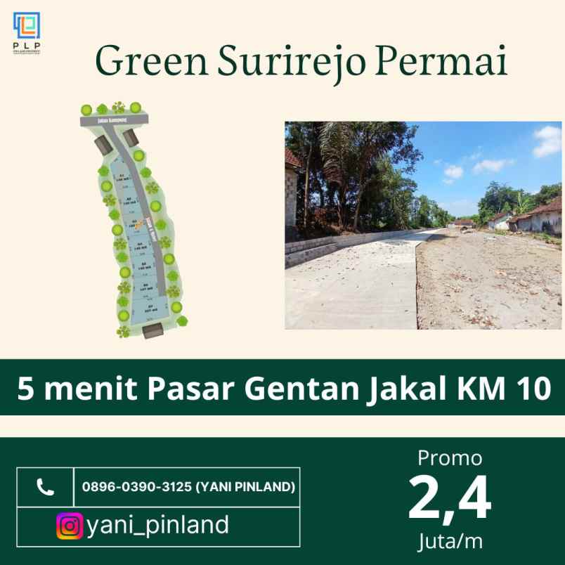 dijual tanah surirejo sukoharjo ngaglik