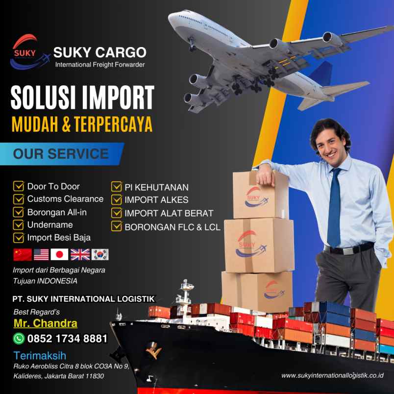 jasa import door to door