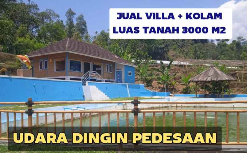 jual 3 unit villa kolam budidaya ikan kolam renang