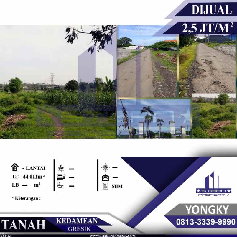 jual tanah raya kedamean