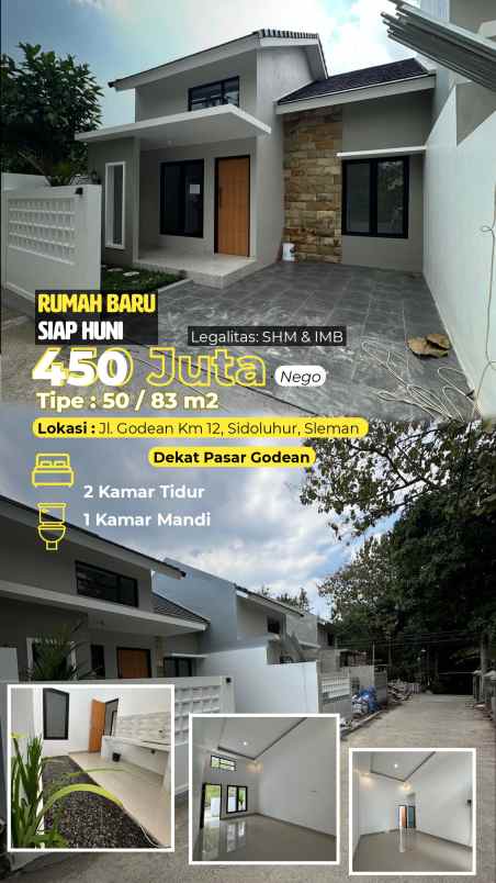 murah rumah cluster godean sleman dekat pasar godean