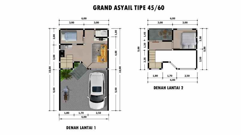 rumah 2 lantai modern strategis di kota wisata batu