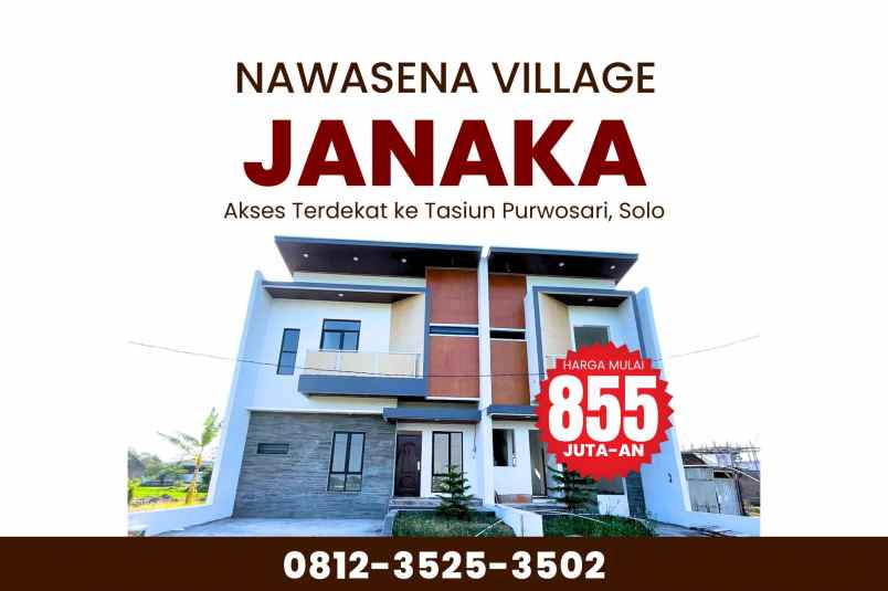 rumah 2 lantai modern tropis dekat solo