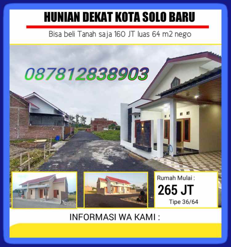 rumah baru di menuran baki sukoharjo