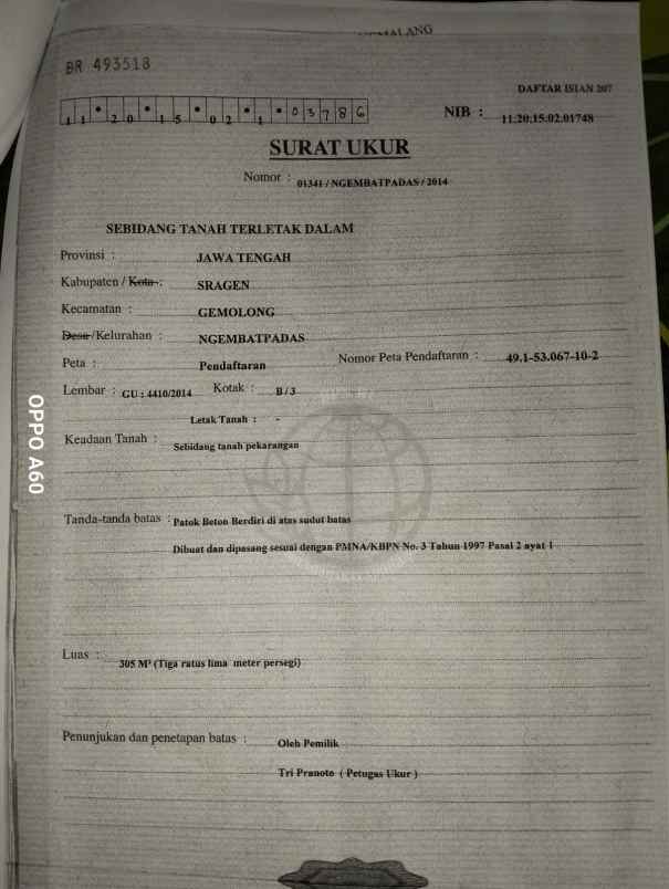 rumah bonus toko dijual cepat gemolong sragen jateng