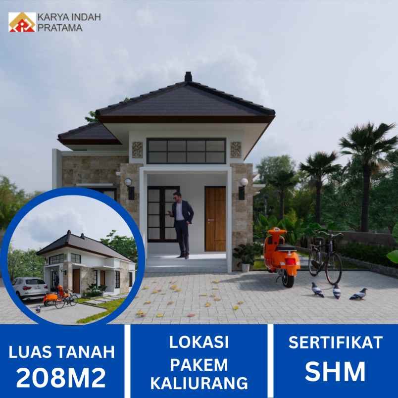 rumah di pekem bonus gazebo desain minimlais modern