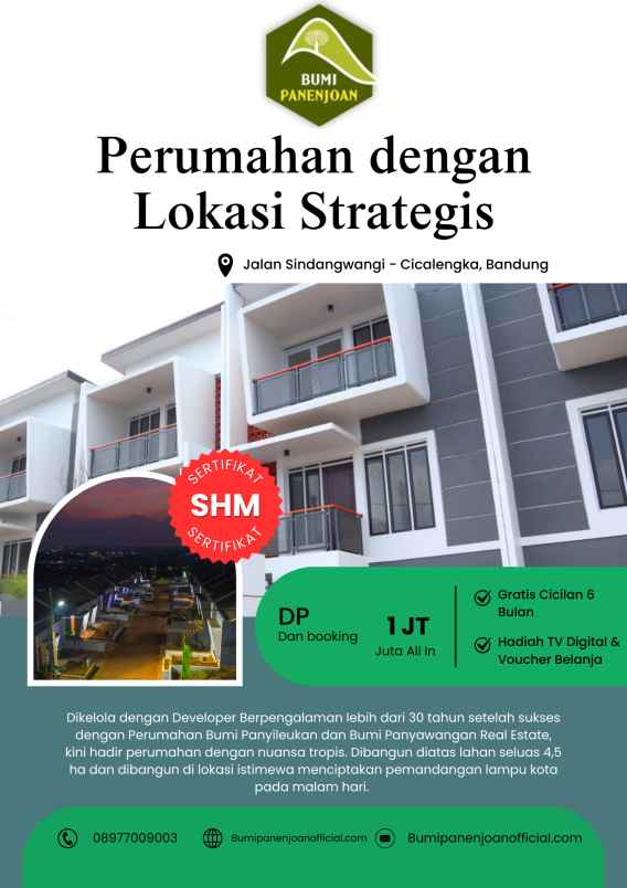 rumah nyaman lokasi strategis dp 1 juta all in