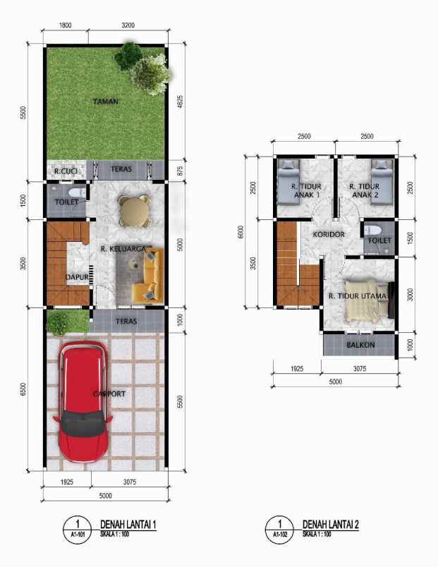 rumah premium 2 lantai gaya eropa di timur jakarta