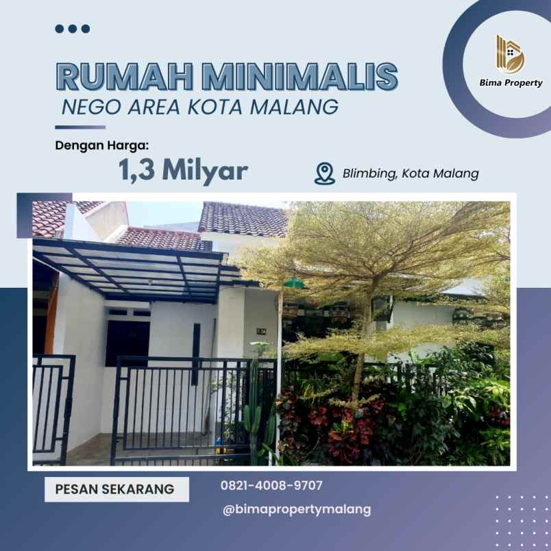 rumah second minimalis lokasi strategis nego