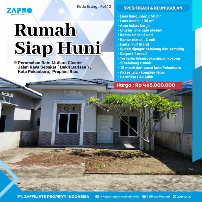 rumah siap huni di pekanbaru