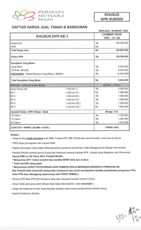 rumah subsidi permata mutiara maja
