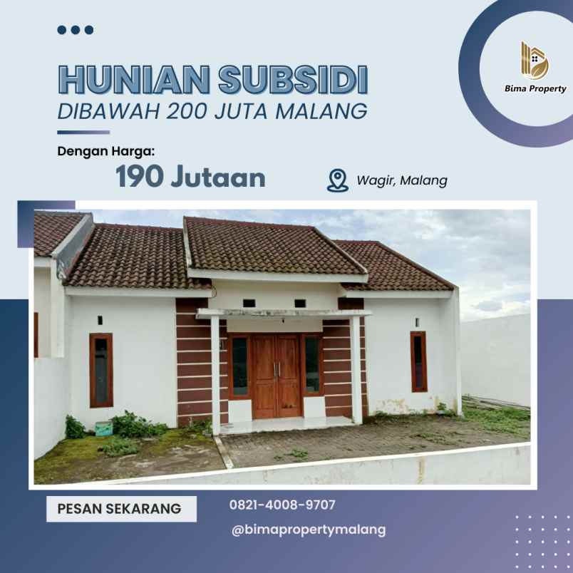 rumah subsidi shgb 1 lantai harga dibawah 200 juta