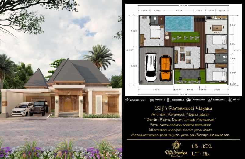 rumah villa mewah harga murah di borobudur