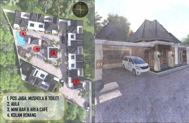 rumah villa mewah harga murah di borobudur