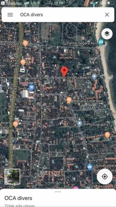 tanah di jln utama pantai sindhu sanur denpasar timur