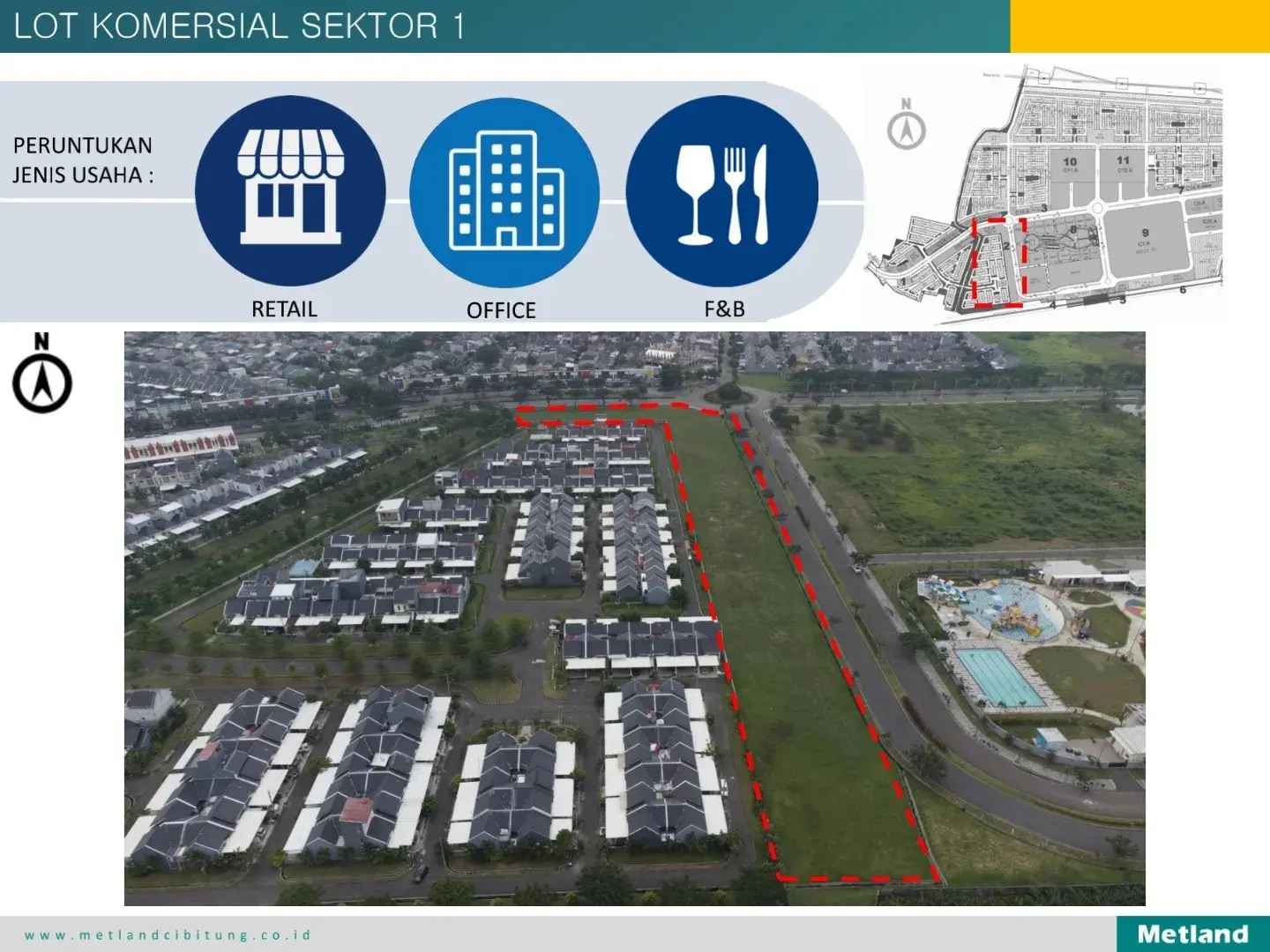 tanah kavling lokasi bagus di metland cibitung