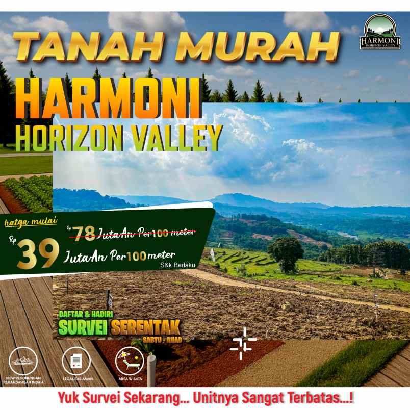 tanah kavling murah shm di jalur puncak 2 bogor timur