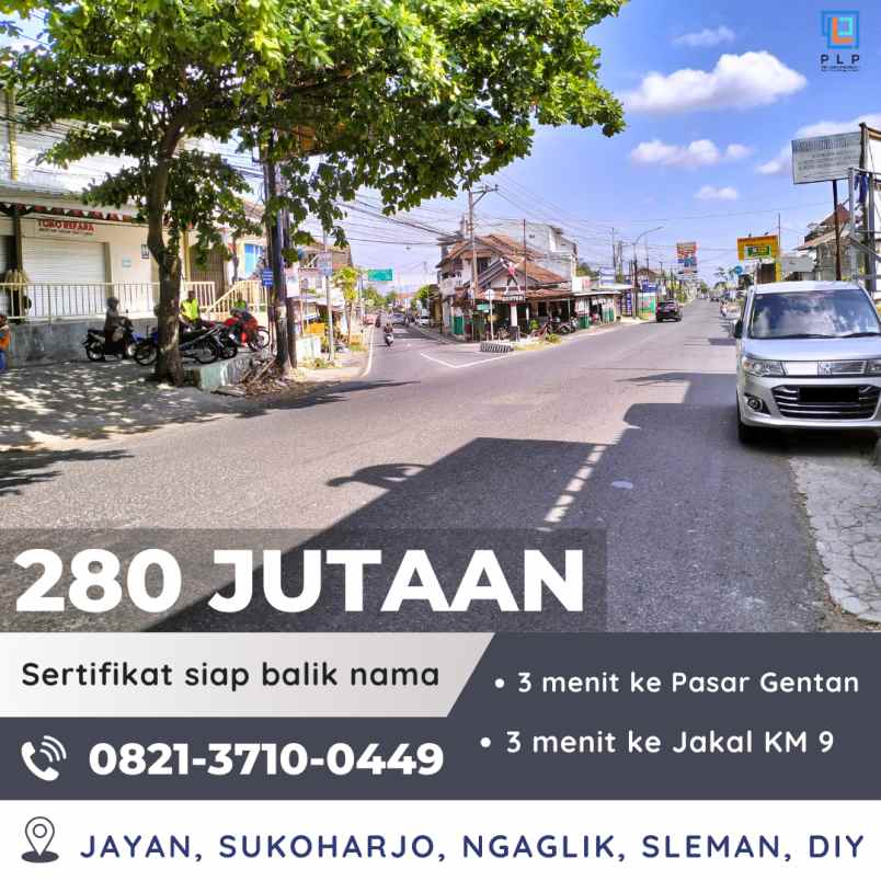 tanah murah 280 jutaan shm pekarangan dekat pasar