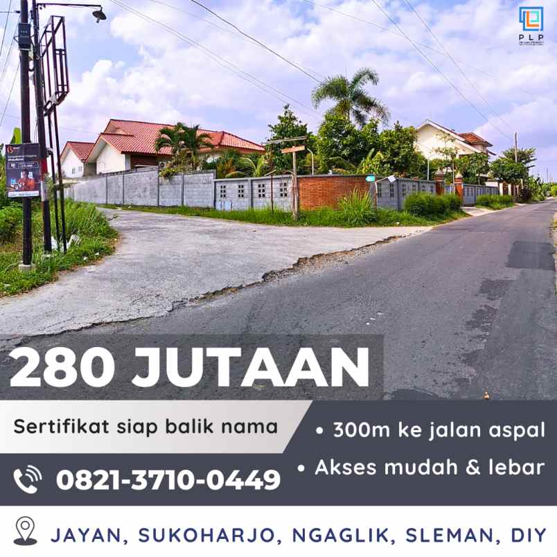 tanah murah 280 jutaan shm pekarangan dekat pasar