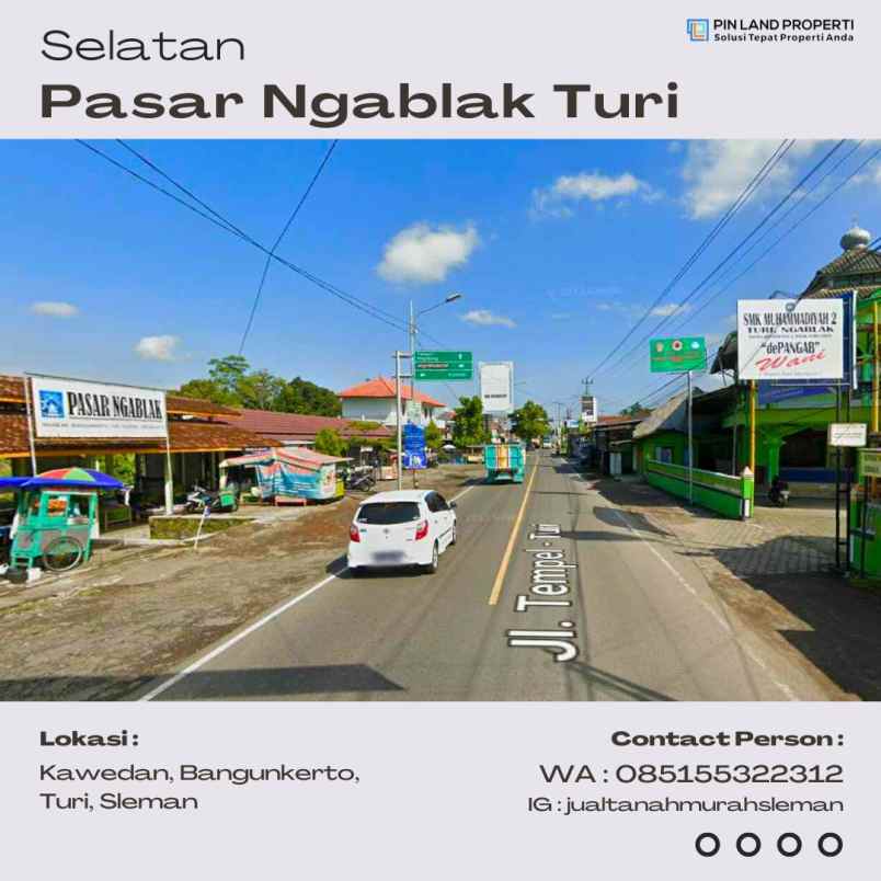 tanah murah di sleman utara delat jl tempel turi km 3