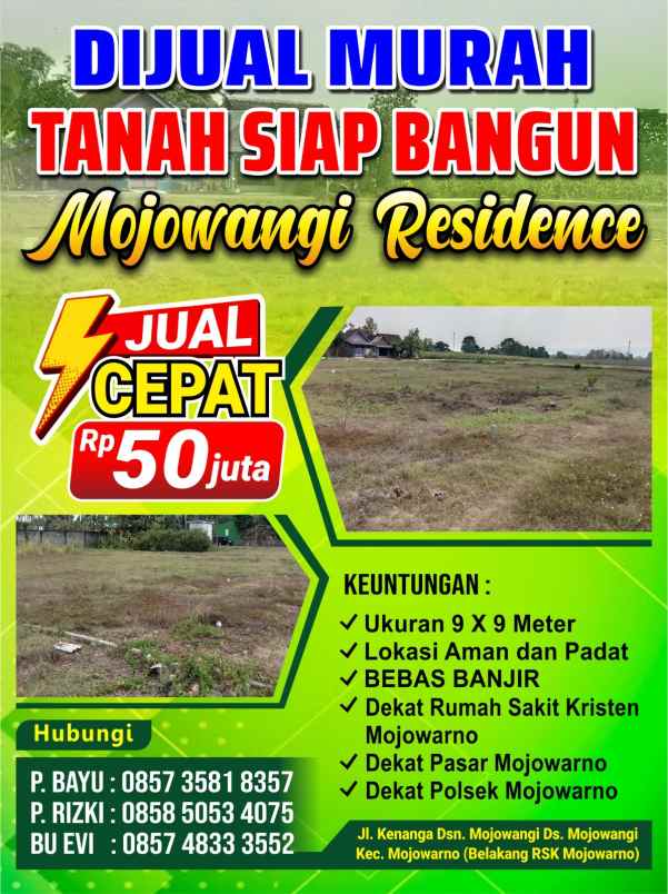 tanah murah mojowarno jombang