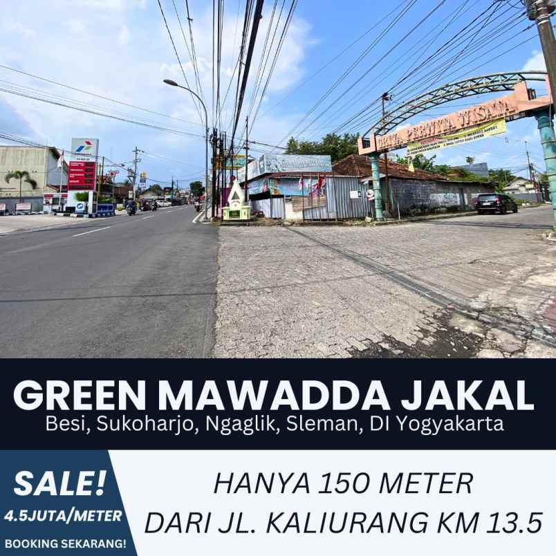 tanah pekarangan 4 5jt meter di jakal km 13 5