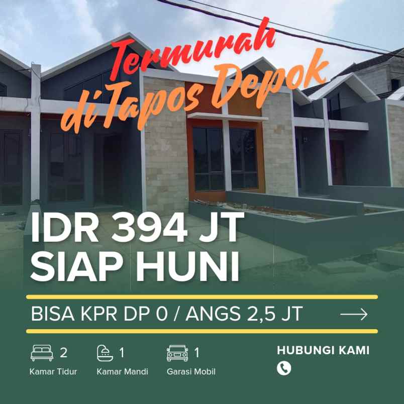 tanpa dp rumah murah depok dekat stasiun