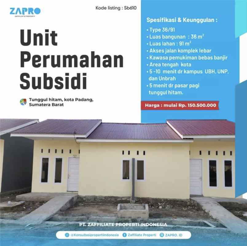 unit perumahan subsidi murah