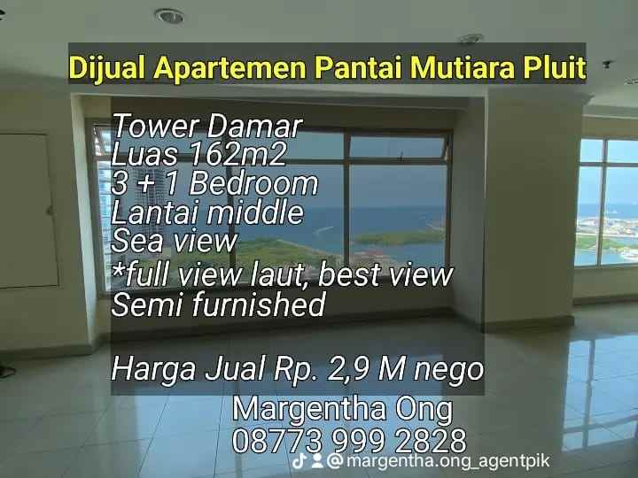 apartemen pantai mutiara jakut tower damar sea view