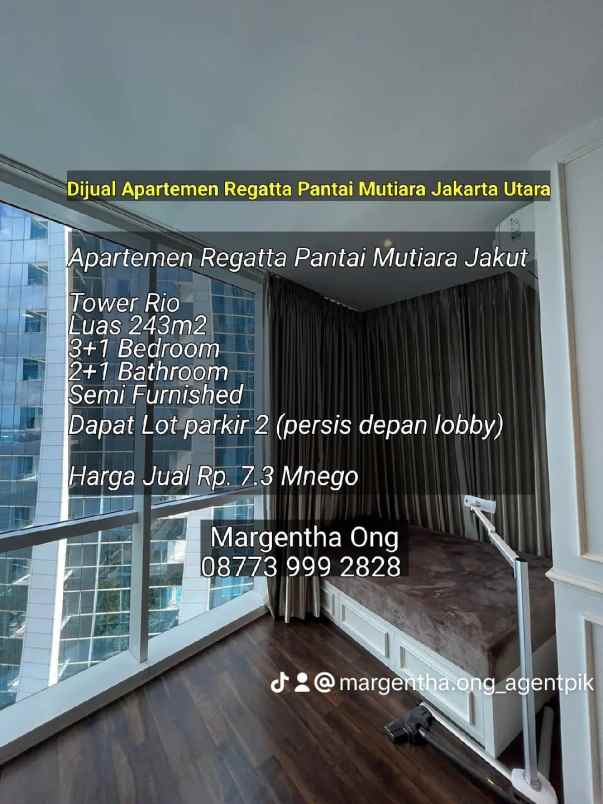 apartemen regatta pantai mutiara jakut tower rio