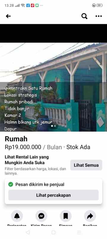 di sewakan 1 rumah perumnas 2