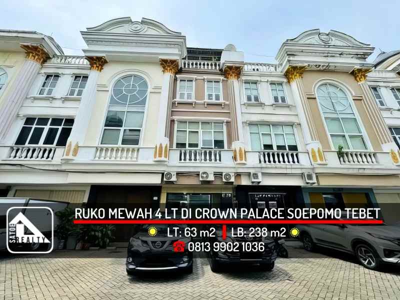 dijual ruko gudang kantor crown palace soepomo tebet
