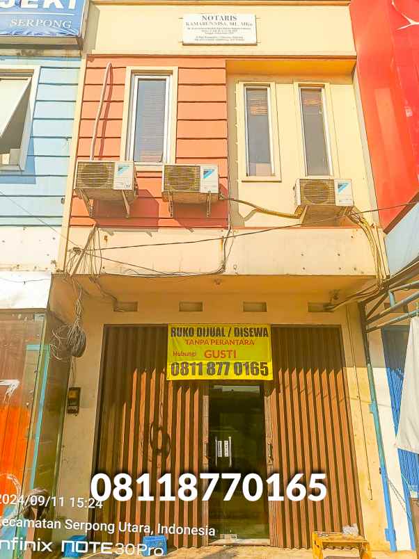 dijual ruko gudang kantor jalan raya serpong km 7