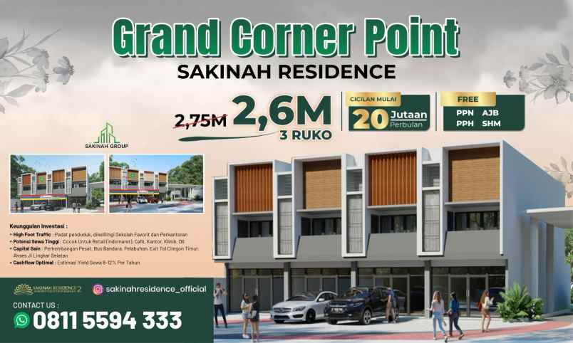 dijual ruko gudang kantor jl kedung baya no 1