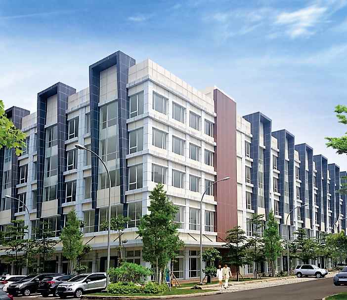 dijual ruko gudang kantor mega office park harapan