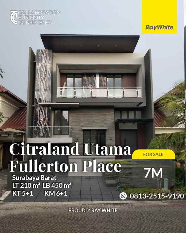 dijual rumah baru citraland cluster fullerton surabaya
