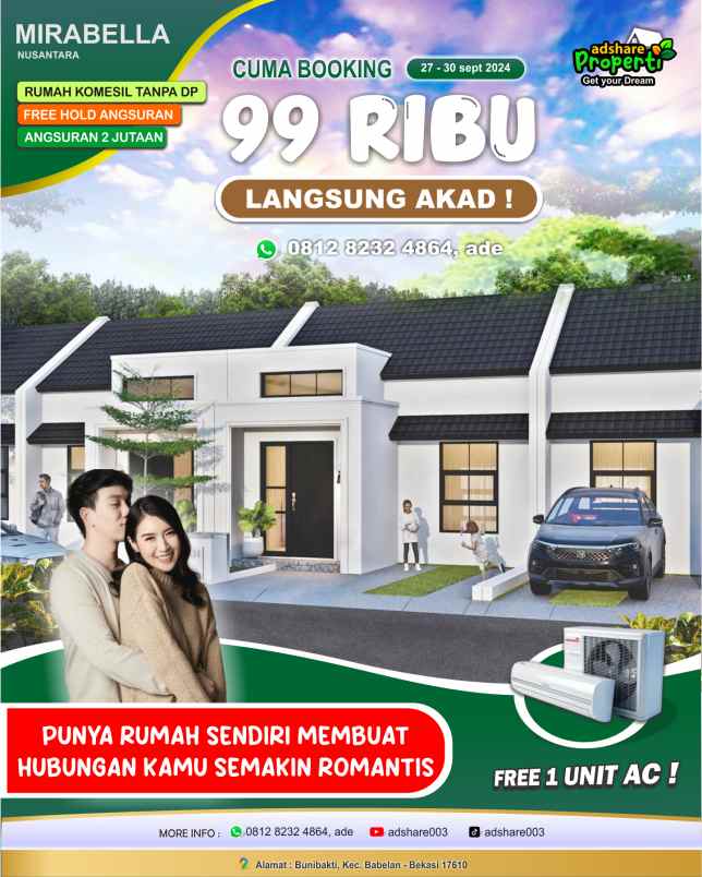 dijual rumah bunibakti