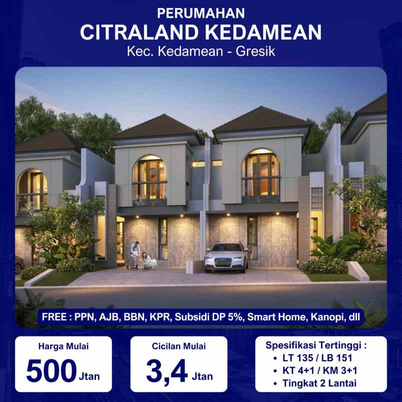 dijual rumah citraland kedamean