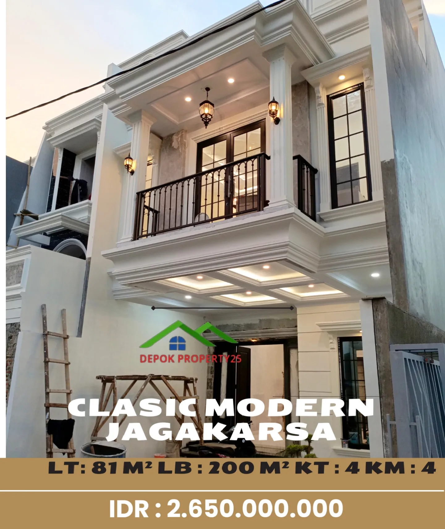 dijual rumah clasic modern dan murah di jagakarsa