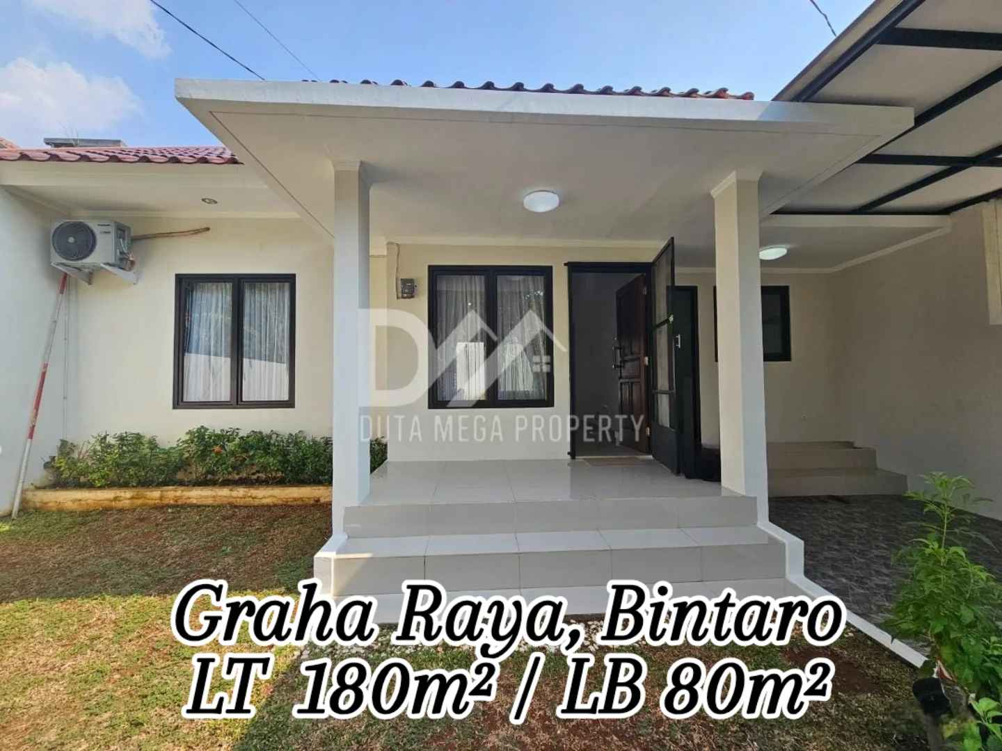 dijual rumah dengan halaman di graha raya bintaro