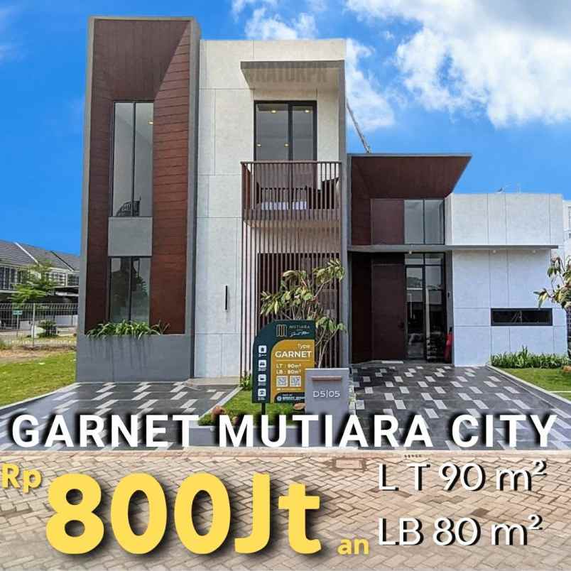 dijual rumah garnet mutiara city