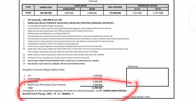 dijual rumah grand sukamulya