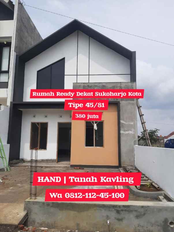 dijual rumah hunian ready dekat alun alun sukoharjo