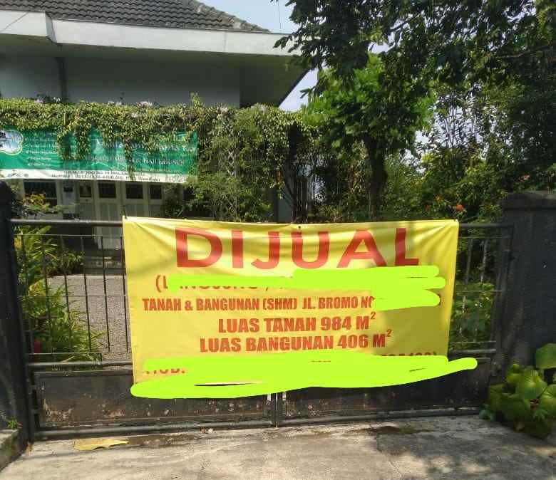 dijual rumah jalan bromo kec klojen